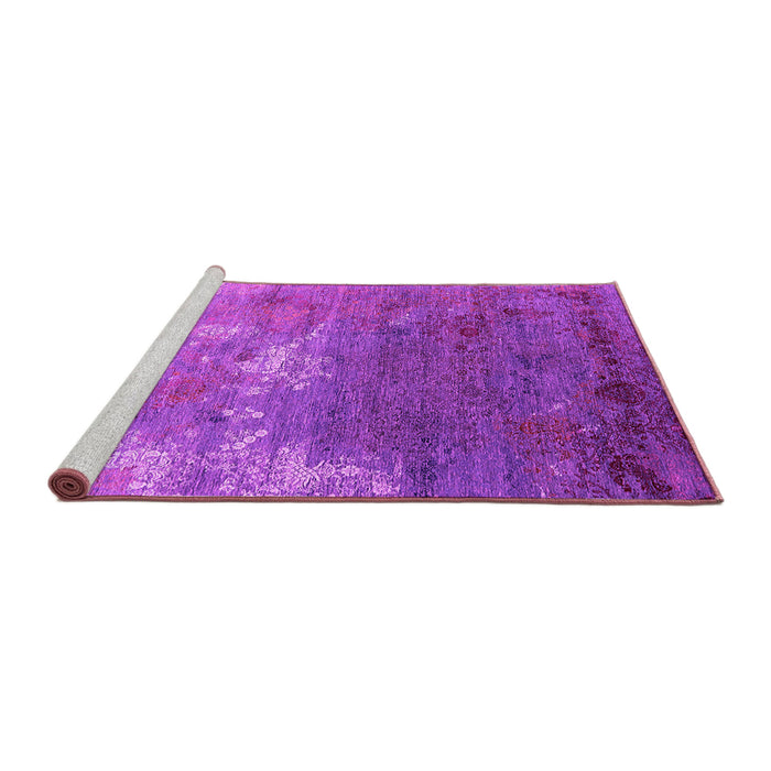 Sideview of Machine Washable Oriental Pink Industrial Rug, wshurb2738pnk