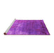 Sideview of Machine Washable Oriental Pink Industrial Rug, wshurb2738pnk