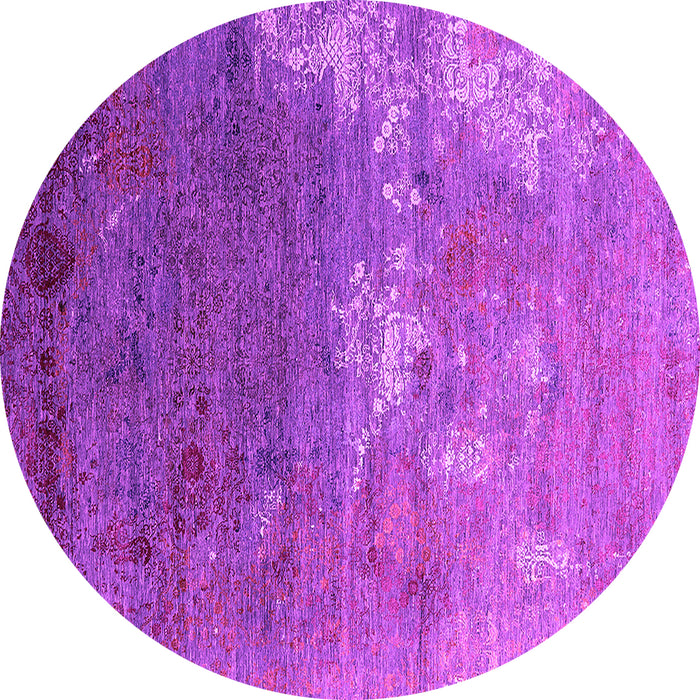 Round Oriental Pink Industrial Rug, urb2738pnk