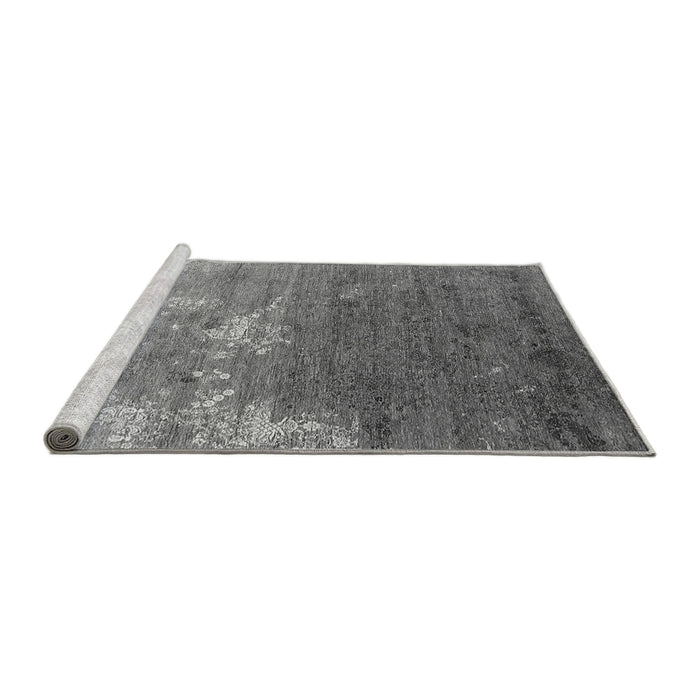 Sideview of Machine Washable Oriental Gray Industrial Rug, wshurb2738gry