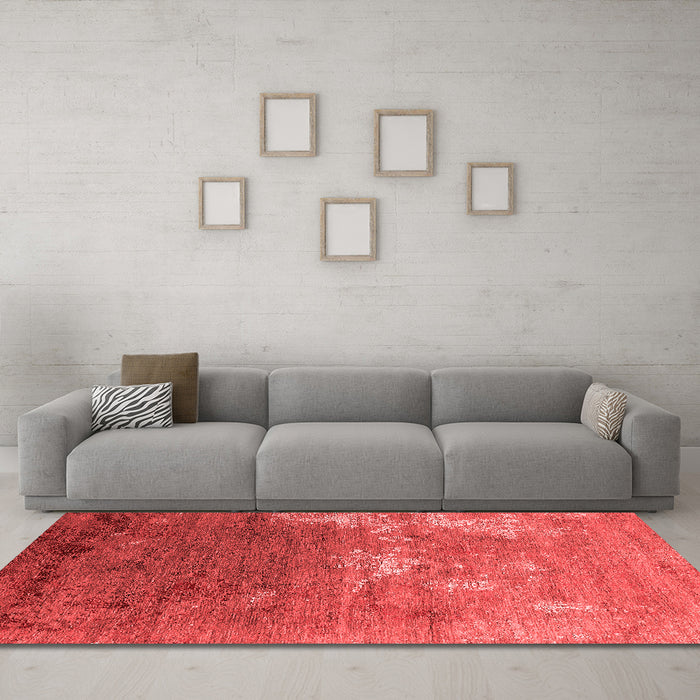 Industrial Red Washable Rugs