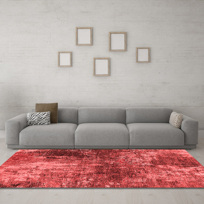 Industrial Red Washable Rugs