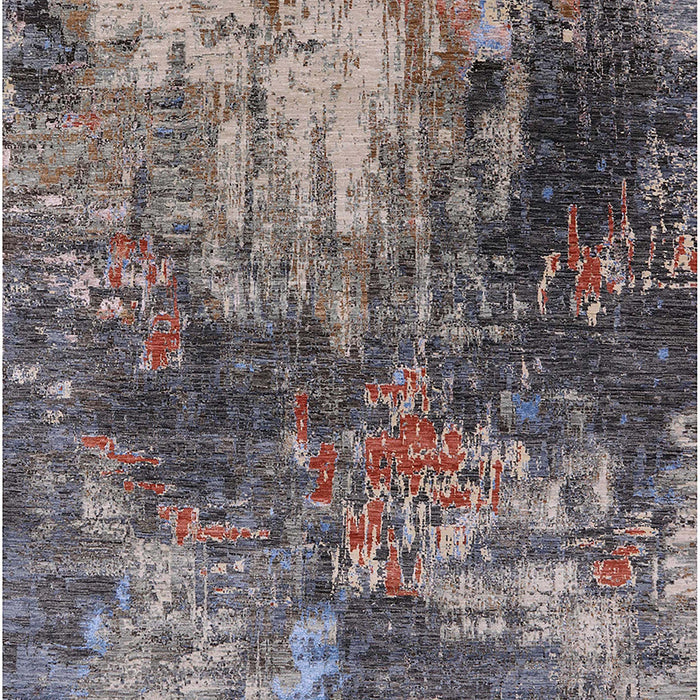 Mid-Century Modern Purple Oriental Rug, urb2739