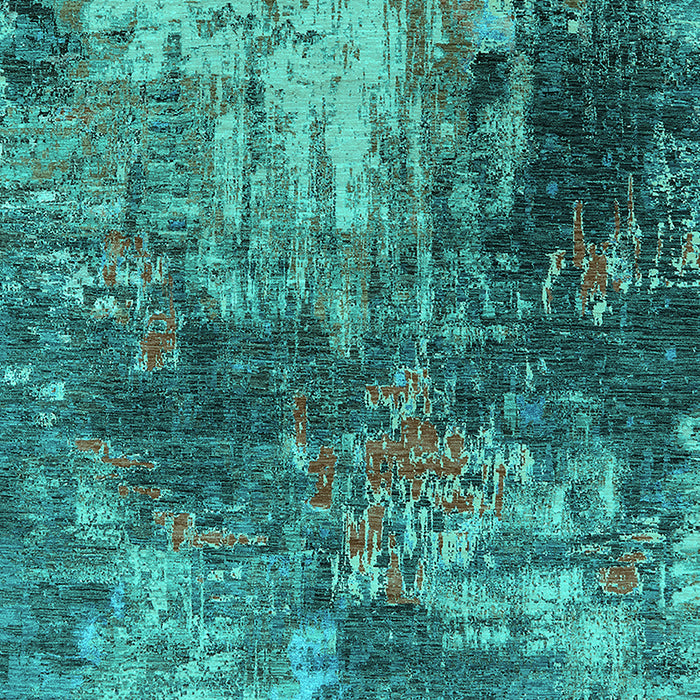 Oriental Turquoise Industrial Rug, urb2739turq