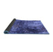 Sideview of Oriental Blue Industrial Rug, urb2739blu