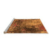 Sideview of Machine Washable Oriental Orange Industrial Area Rugs, wshurb2739org