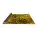 Sideview of Oriental Yellow Industrial Rug, urb2739yw