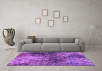 Machine Washable Oriental Purple Industrial Rug, wshurb2739pur