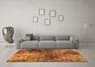 Machine Washable Oriental Orange Industrial Area Rugs in a Living Room, wshurb2739org