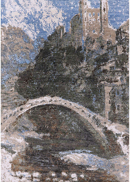 Machine Washable Industrial Modern Black Rug, wshurb2740