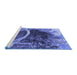 Sideview of Machine Washable Oriental Blue Industrial Rug, wshurb2740blu