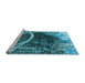 Sideview of Machine Washable Oriental Light Blue Industrial Rug, wshurb2740lblu