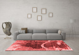 Industrial Red Washable Rugs