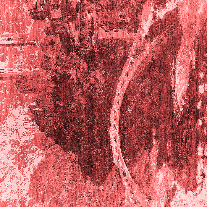 Machine Washable Oriental Red Industrial Rug, wshurb2740red