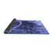 Sideview of Oriental Blue Industrial Rug, urb2740blu