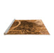 Sideview of Machine Washable Oriental Orange Industrial Area Rugs, wshurb2740org