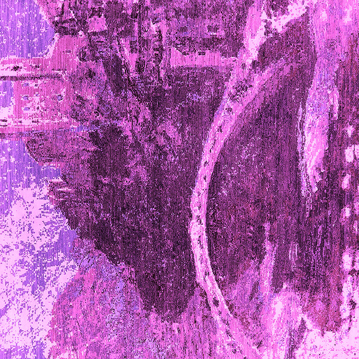 Square Machine Washable Oriental Pink Industrial Rug, wshurb2740pnk