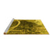 Sideview of Machine Washable Oriental Yellow Industrial Rug, wshurb2740yw