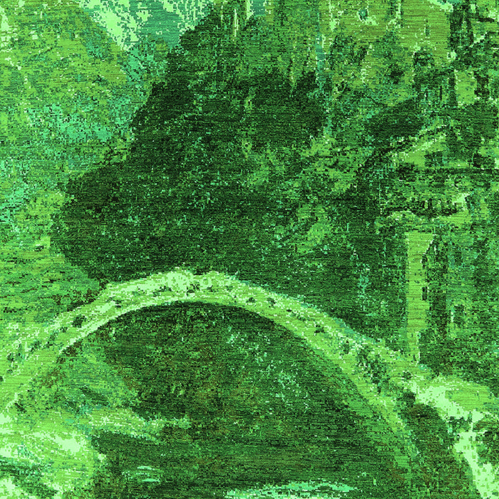 Oriental Green Industrial Rug, urb2740grn