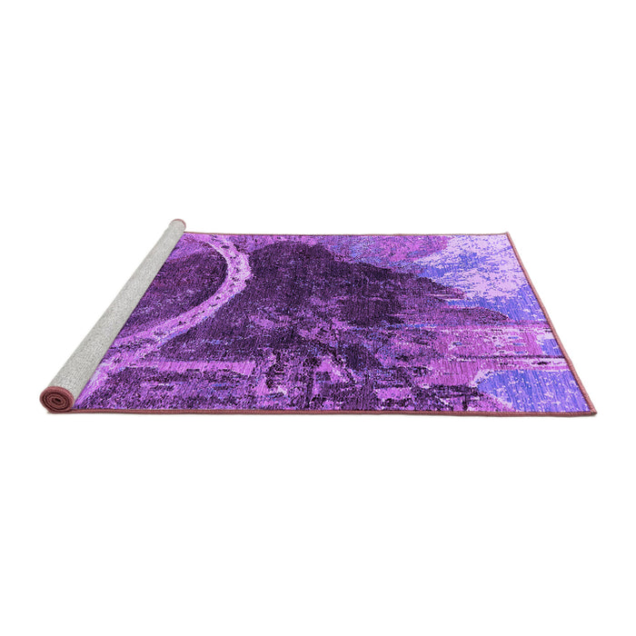 Sideview of Machine Washable Oriental Purple Industrial Area Rugs, wshurb2740pur
