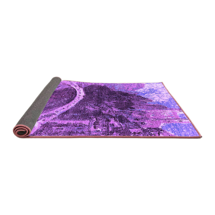 Sideview of Oriental Purple Industrial Rug, urb2740pur