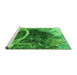 Sideview of Machine Washable Oriental Green Industrial Area Rugs, wshurb2740grn