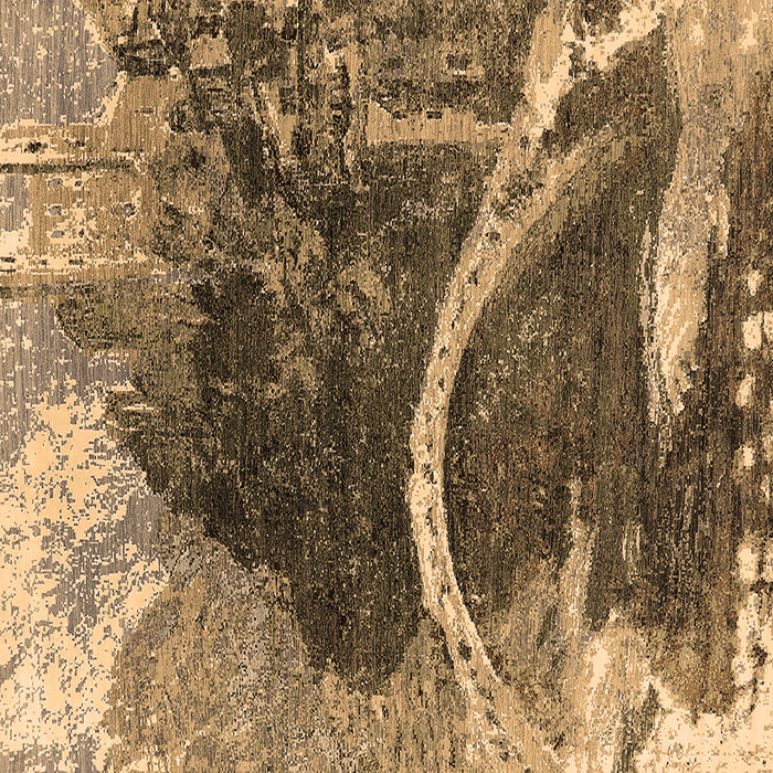 Square Oriental Brown Industrial Rug, urb2740brn