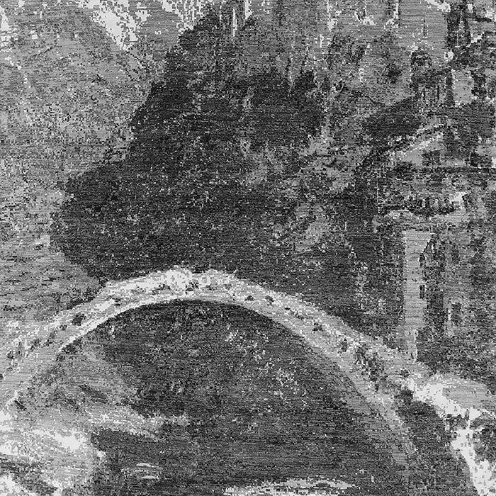 Machine Washable Oriental Gray Industrial Rug, wshurb2740gry