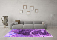 Machine Washable Oriental Purple Industrial Rug, wshurb2740pur