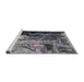 Sideview of Machine Washable Industrial Modern Black Rug, wshurb2741