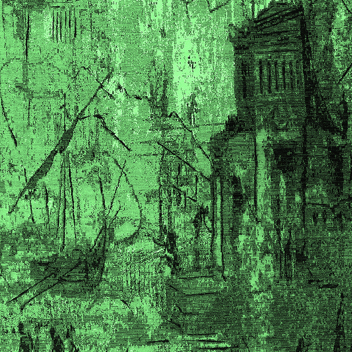 Oriental Emerald Green Industrial Rug, urb2741emgrn