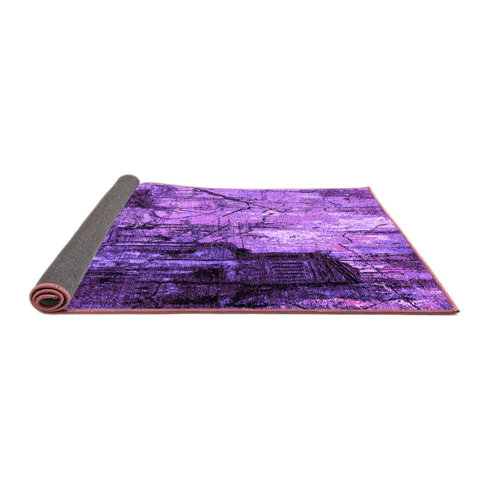 Sideview of Oriental Purple Industrial Rug, urb2741pur