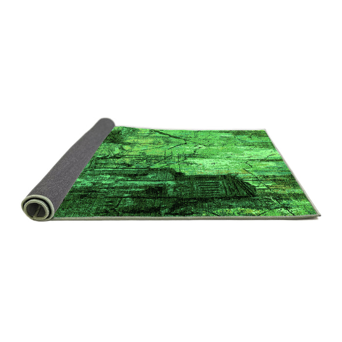 Sideview of Oriental Green Industrial Rug, urb2741grn
