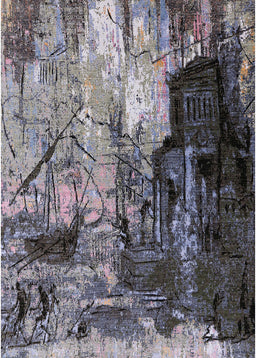 Mid-Century Modern Black Oriental Rug, urb2741