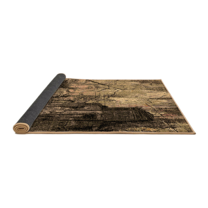 Sideview of Oriental Brown Industrial Rug, urb2741brn