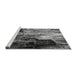 Sideview of Machine Washable Oriental Gray Industrial Rug, wshurb2741gry