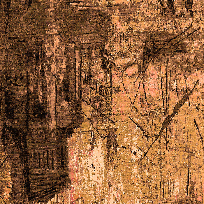 Machine Washable Oriental Orange Industrial Area Rugs, wshurb2741org