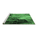 Sideview of Machine Washable Oriental Emerald Green Industrial Area Rugs, wshurb2741emgrn