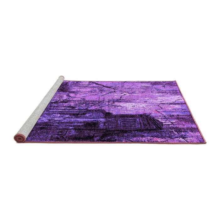 Sideview of Machine Washable Oriental Purple Industrial Area Rugs, wshurb2741pur