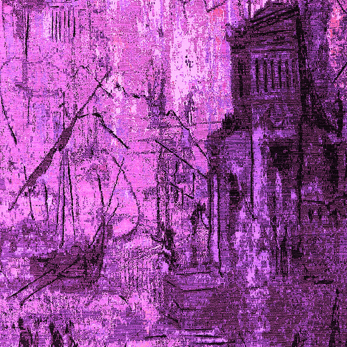 Machine Washable Oriental Pink Industrial Rug, wshurb2741pnk