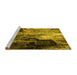 Sideview of Machine Washable Oriental Yellow Industrial Rug, wshurb2741yw