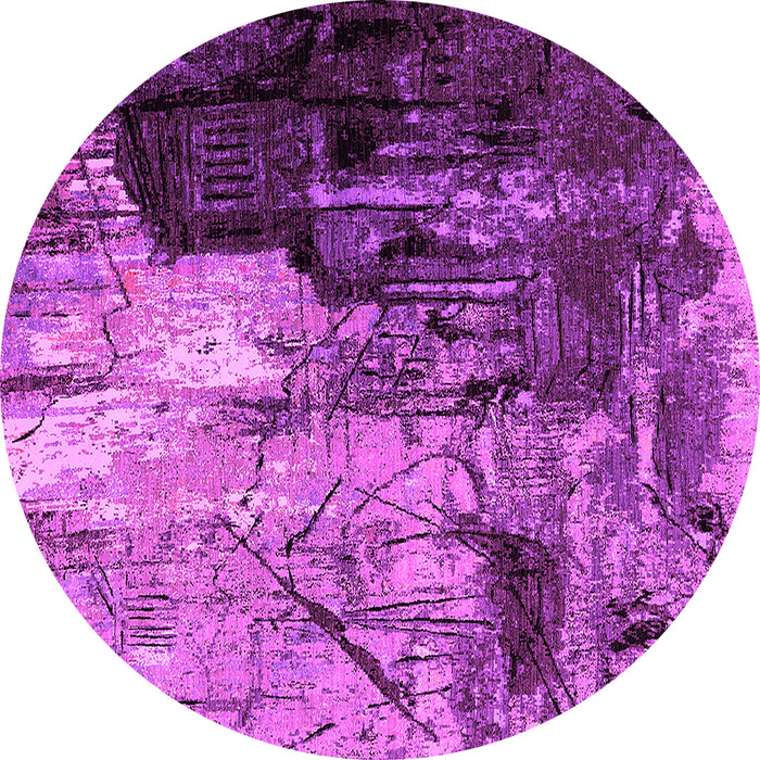 Round Oriental Pink Industrial Rug, urb2741pnk