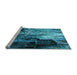 Sideview of Machine Washable Oriental Light Blue Industrial Rug, wshurb2741lblu