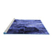 Sideview of Machine Washable Oriental Blue Industrial Rug, wshurb2741blu