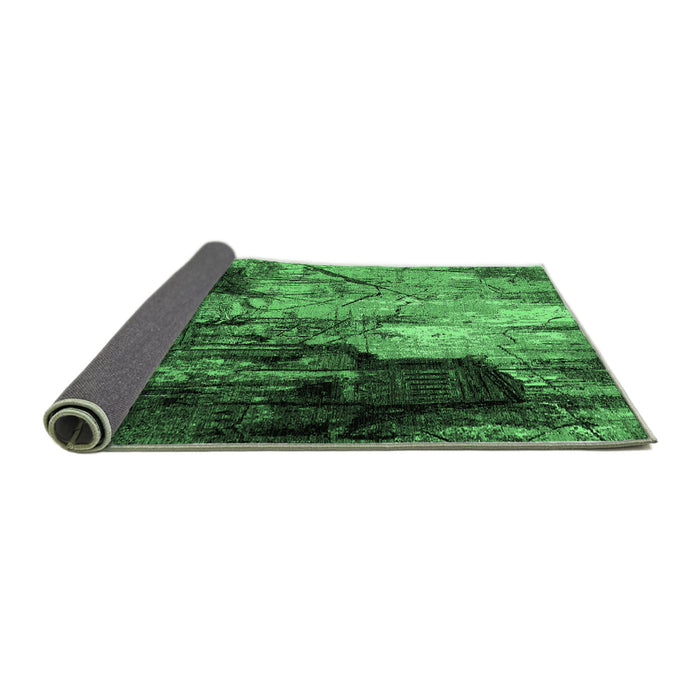 Sideview of Oriental Emerald Green Industrial Rug, urb2741emgrn