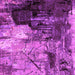Square Machine Washable Oriental Pink Industrial Rug, wshurb2741pnk