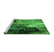 Sideview of Machine Washable Oriental Green Industrial Area Rugs, wshurb2741grn