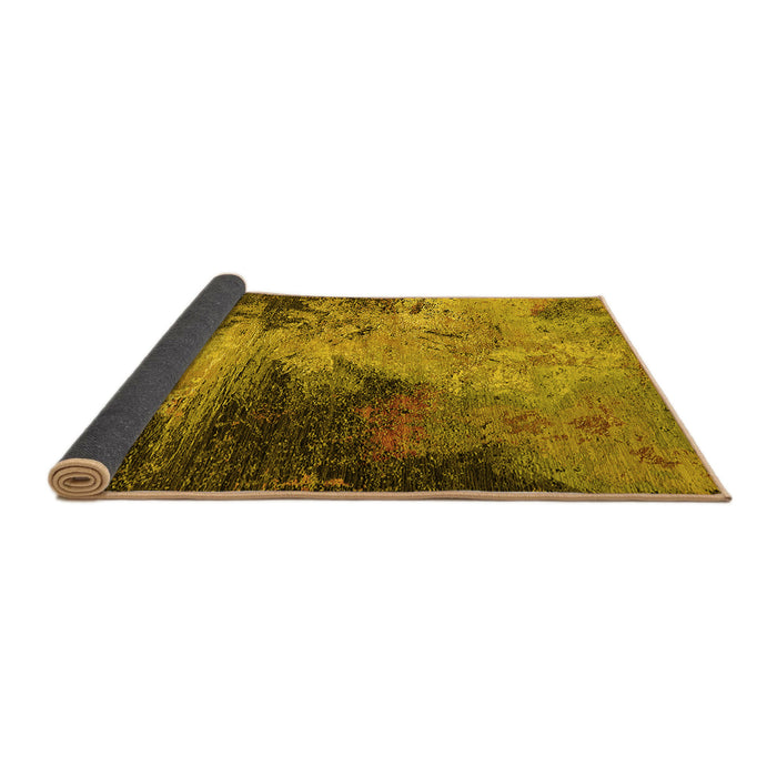 Sideview of Oriental Yellow Industrial Rug, urb2742yw