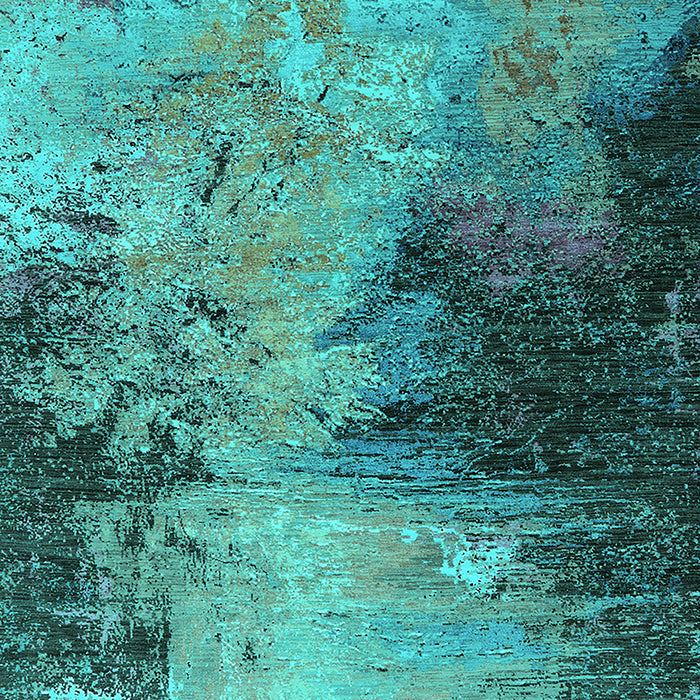 Oriental Turquoise Industrial Rug, urb2742turq