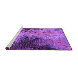 Sideview of Machine Washable Oriental Purple Industrial Area Rugs, wshurb2742pur